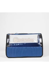 Şeffaf Flybag Pet Taşıma Çantası Mavi 26x43x27h Cm - 3