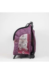 Valiz Pet Taşıma Çantası Pembe 32x26x42h cm - 4