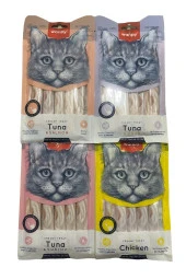 Creamy Treat Puding Kedi Ödül Maması Sıvı Kedi Ödülü Karışık 4paket - 1