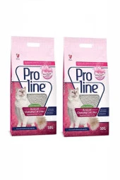 Pro Line Proline Bebek Pudrası Kokulu Ince Tane Topaklanan Kedi Kumu 10 Lt X 2 Adet - 1