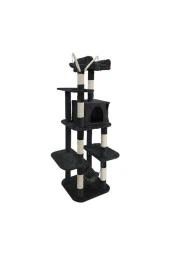 Tectake Kedi Tırmalama Kulesi Siyah 155 Cm - 2