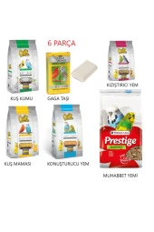 Quik Kuş Yem Mineral Seti Kızıştırıcı Konuşturucu Gaga Taşı 6 Parça - 1