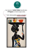 Afrikan Siyahi Kadın Portresi - Bohem Matisse Tarzı Yüksek Çözünürlüklü Duvar Poster thumbnail 3