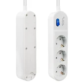 Vea VE-VEGA103 Akım Korumalı Grup Priz 1.5 Metre 3 lü Anahtarlı 3500 Watt 16 Amper Uzatma Kablosu Isıya Dayanıklı - 6