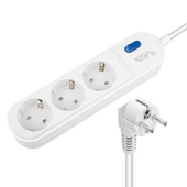 Vea VE-VEGA103 Akım Korumalı Grup Priz 1.5 Metre 3 lü Anahtarlı 3500 Watt 16 Amper Uzatma Kablosu Isıya Dayanıklı - 1