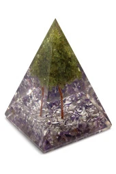 Zebercet - Ametist Taşından Orgonit Piramit - 1