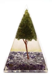 Zebercet - Ametist Taşından Orgonit Piramit - 2