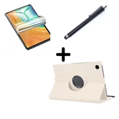 Lenovo Tab M10 3. Nesil TB-328FU T610 Kılıf Dönen Tablet Kilifi Ekran Koruyucu+Kalem - 7