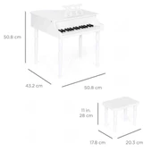 Çocuk için Ahşap Piyano BP30BK - 2