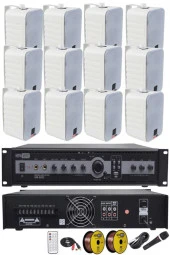Lastvoice High Voice Paket-5 Bölgeli Anfi ve Duvar Hoparlör Ses Anons Sistemi Seti - 1
