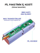 Pil5040C03S Neabot Nomo N2 5200mAh Uyumlu Batarya Robot Süpürge Pili - 4