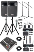 Midex Extreme Paket-3 Mixer Hoparlör Mikrofon Full Ses Sistemi Seti - 1