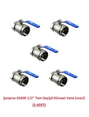 Şenpres 02600 1/2" Tam Geçişli Küresel Vana (mavi) 5 ADET - 1