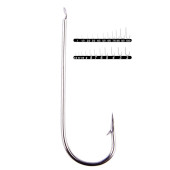 Youvella 1302 Uzun Palalı Düz Olta İğnesi 100'lü Kutu Nikel No:1 - Çupra Levrek İğnesi - 1