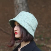 Kışlık Kadın Yün Bermuda Turkuaz Şapka 9898 - 1