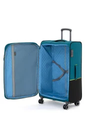 Pierre Cardin Ultra Light Hafif Lüx Kumaş 2'li Valiz Seti Büyük Boy - Kabin Boy Petrol PC8200 - 5