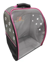 La Vista Twist Kedi, Küçük Köpek Sırt Taşıma Çantası GRİ 32-26-40cm - 1