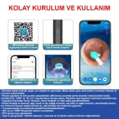 Valkyrie Kablosuz Wifi Kulak Temizleme Kamerası - Ios Android Iphone Uyumlu 1296P HD LED Otoskop Kamera - 4
