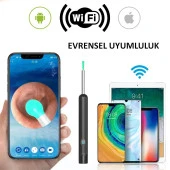 Valkyrie Kablosuz Wifi Kulak Temizleme Kamerası - Ios Android Iphone Uyumlu 1296P HD LED Otoskop Kamera - 8