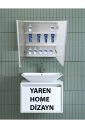 Lavabo Üstü, Aynalı, 2 Kapaklı Banyo Dolabı thumbnail 2