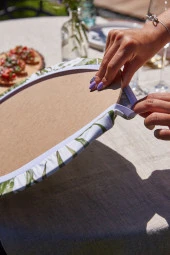 2li Red & White Duck Keten Supla Amerikan Servis thumbnail 3