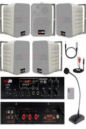 Lastvoice Large Paket-4 Hoparlör ve Anfi Anons Ses Sistemi Seti - 1