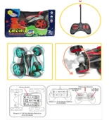 Uzaktan Kumandalı, Florasan Işıklı, 360 Derece Dönebilen Akrobat Araba- Stunt Car thumbnail 7