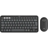 Logitech Pebble 2 Set Çoklu Cihaz Özellikli Sessiz Kablosuz Türkçe Q Klavye ve Mouse Seti Grafit thumbnail 1