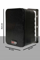 Lastvoice Black Large Paket-5 Hoparlör ve Anfi Anons Ses Sistemi Seti - 4