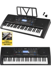Midex Ps-4500K Tuş Hassasiyetli 61 Tuşlu Org Dijital Lcd Ekran Usb Mp3 Kulaklık Çanta Notalık Öğrenme Metodu - 3
