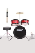 Midex CD300X-RD Akustik Junior Çocuk Baterisi Davulu Seti 5-14 Yaş İçin Full Set thumbnail 3