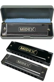 Midex HN-10SL Silver Örf Aletleri 10 Delikli Mızıka - 1