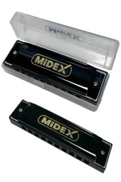 Midex HN-10BK Siyah Örf Aletleri 10 Delikli Mızıka - 2