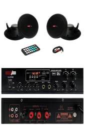 Lastvoice Black Small-4 Tavan Hoparlör ve Anfi Ses Sistemi Paketi ( 1 ANFİ + 2 HOPARLÖR) - 1