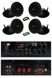 Lastvoice Black Small-5 Tavan Hoparlör ve Anfi Ses Sistemi Paketi ( 1 ANFİ + 4 HOPARLÖR) - 1