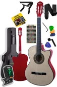 Midex CG-390NT-XBAG Klasik Gitar 4/4 Sap Ayarlı Kesik Kasa (Çanta Tuner Askı Capo Metod Pena) - 2