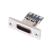 USB 3.1 Type C Panel Montaj Dişi Soket 4 Pin Smd Lehimlenebilir Padler Konnektör Telefon Şarj Board - 1