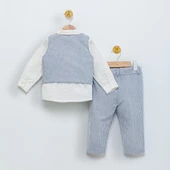Babydola 1-5 Yaş Papyon Yelek Gömlek Pantolon Bayramlık Çocuk Takım Elbise 4'lü Set 15054 - 2