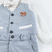 Babydola 1-5 Yaş Papyon Yelek Gömlek Pantolon Bayramlık Çocuk Takım Elbise 4'lü Set 15054 - 3