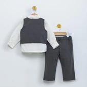 Babydola 1-5 Yaş Papyon Yelek Gömlek Pantolon Bayramlık Çocuk Takım Elbise 4'lü Set 15054 - 8