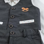 Babydola 1-5 Yaş Papyon Yelek Gömlek Pantolon Bayramlık Çocuk Takım Elbise 4'lü Set 15054 - 9