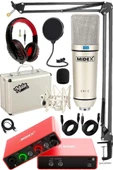 Midex Special Paket-2 Stüdyo Ekipmanları GLX-700RD Ses Kartı CX1 Mikrofon Kulaklık Stand thumbnail 1