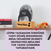 Veraart Işıklı Pleksi Dolunay Kişiselleştirilebilir Dekoratif Biblo Holly Kalp Anahtar Askılığı - 3