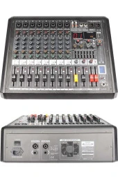 Midex MPX-1200P Power Mikser Amfi 8 Kanal 2x600W Dijital Efekt Bt EQ Usb - 1