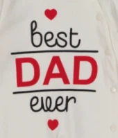 uğurböceğiçocuk Best Dad Ever Baskılı Bebek Tulum 230 - 4