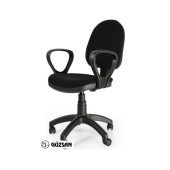 GÜZSAN Siyah Tekerlekli Döner Bilgisayar Çalışma Koltuğu Sandalyesi - 1