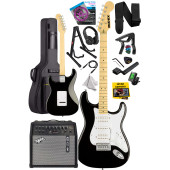 Midex RPH-40WB-50AMP Siyah Beyaz 50W Şarjlı BT Amfili Elektro Gitar Seti HSH Manyetik Maple Klavye - 2