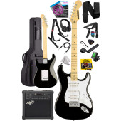 Midex RPH-40WB-25AMP Siyah Beyaz 25W Şarjlı BT Amfili Elektro Gitar Seti HSH Manyetik Maple Klavye - 3