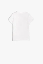 Koton Erkek Bebek Tişört Kısa Kollu Köpek Baskılı Bisiklet Yaka Pamuklu - 2