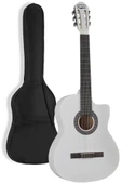 Midex CG-395WH Beyaz Renk Kesik Klasik Gitar 4/4 Yetişkin Boy Sap Ayarlı Full Set thumbnail 3